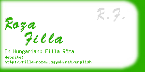 roza filla business card